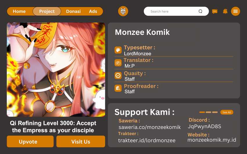 Qi Refining Level 3000 Accept the Empress as your disciple Chapter 04 Bahasa Indonesia