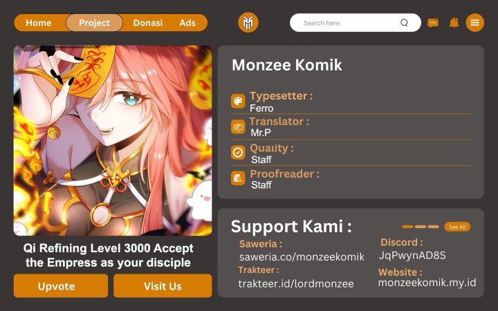 Qi Refining Level 3000 Accept the Empress as your disciple Chapter 08 Bahasa Indonesia