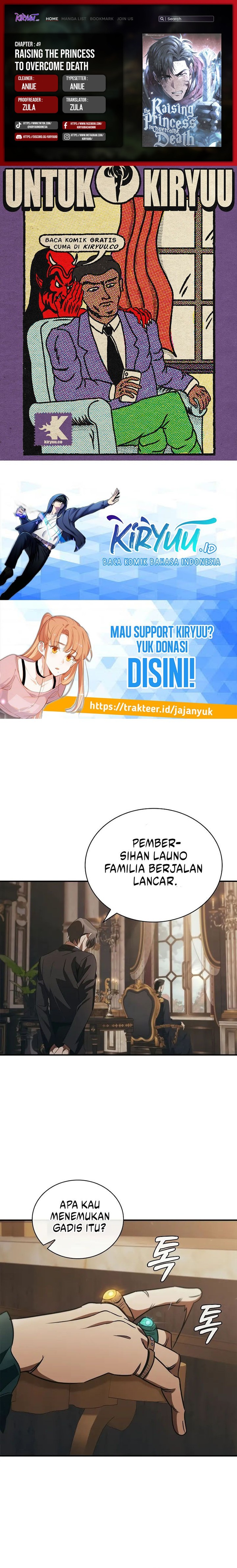 Raising the Princess to Overcome Death Chapter 49 Bahasa Indonesia