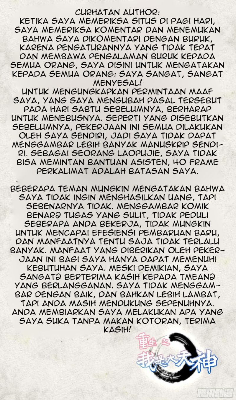 Rebirth I Am The Great God Chapter 60 Bahasa Indonesia