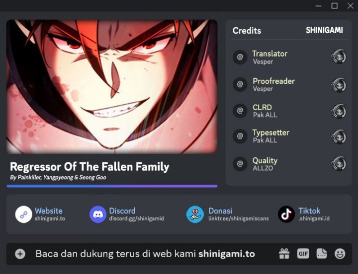 Regressor of the Fallen Family Chapter 113 Bahasa Indonesia