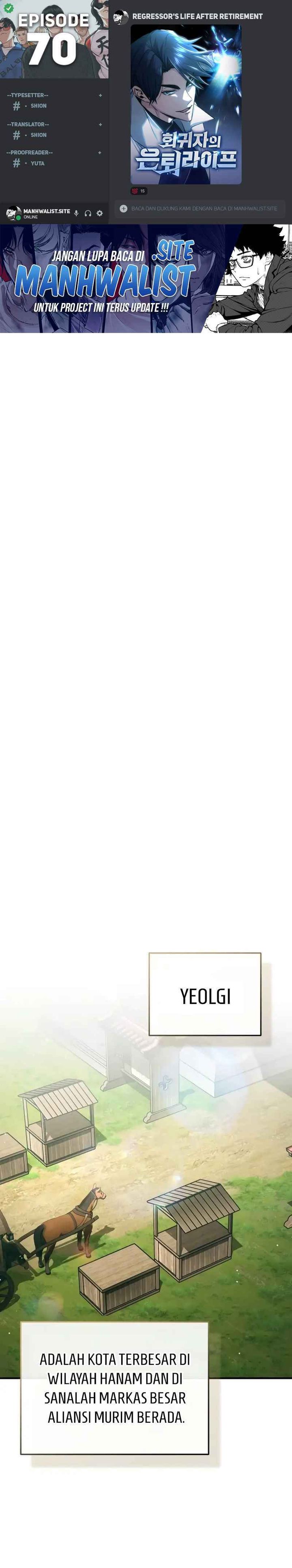 Regressor’s Life After Retirement Chapter 70 Bahasa Indonesia