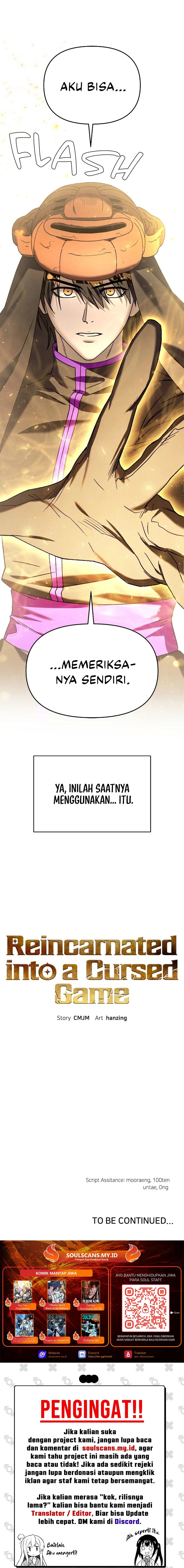 Reincarnated In a Cursed Game Chapter 33 Bahasa Indonesia