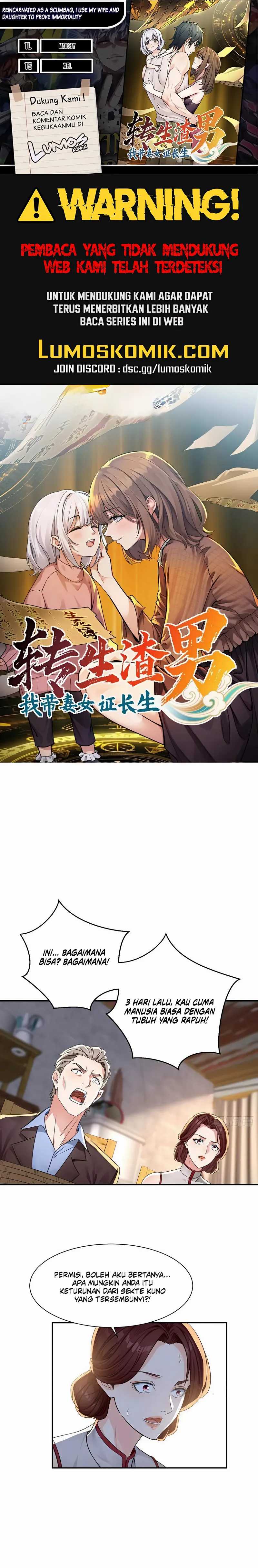 Reincarnated as a Scumbag I Use My Wife and Daughter to Prove Immortality Chapter 28 Bahasa Indonesia