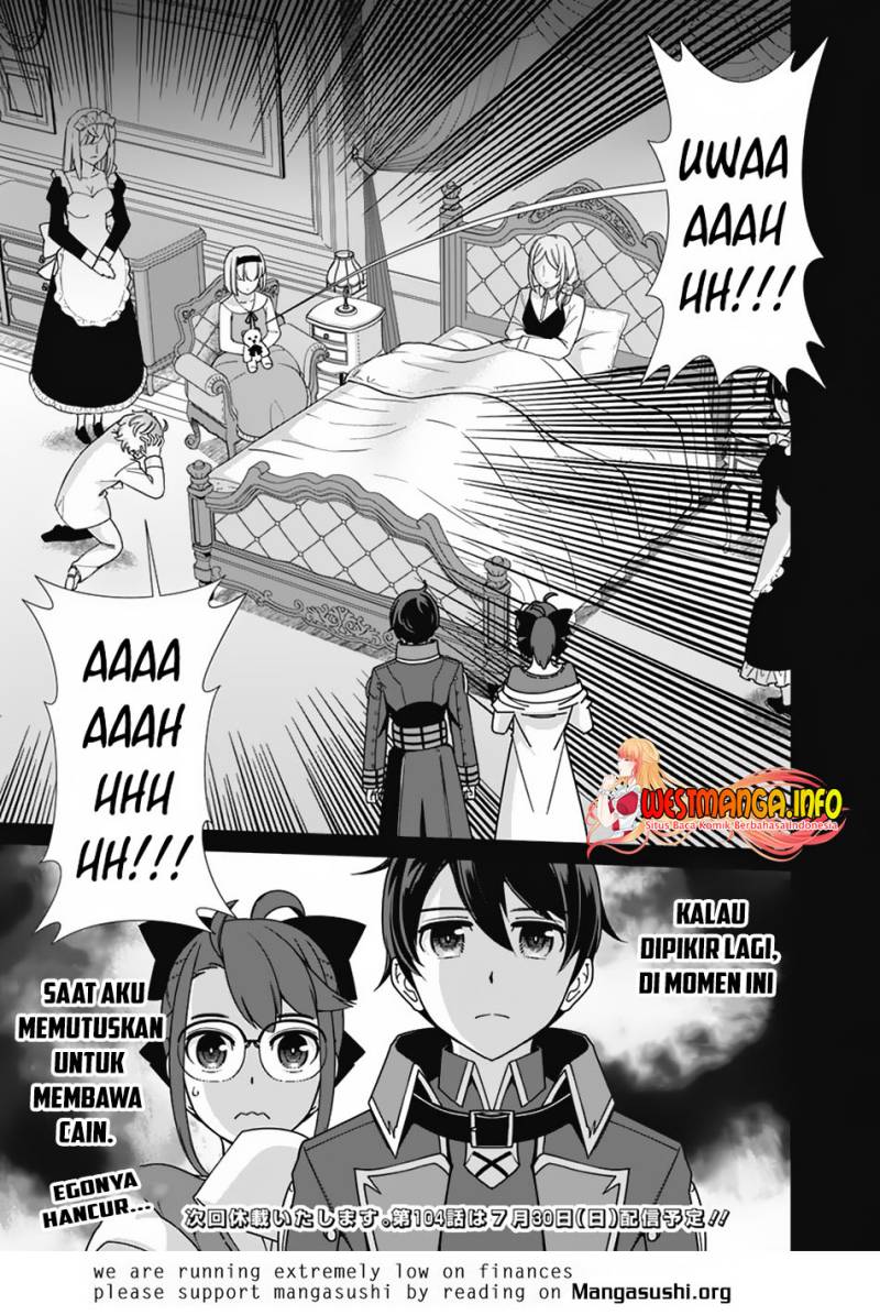 Rettou Me no Tensei Majutsushi Shiitage Rareta Moto Yuusha wa Mirai no Sekai o Yoyuu de Ikinuku Chapter 103 Bahasa Indonesia