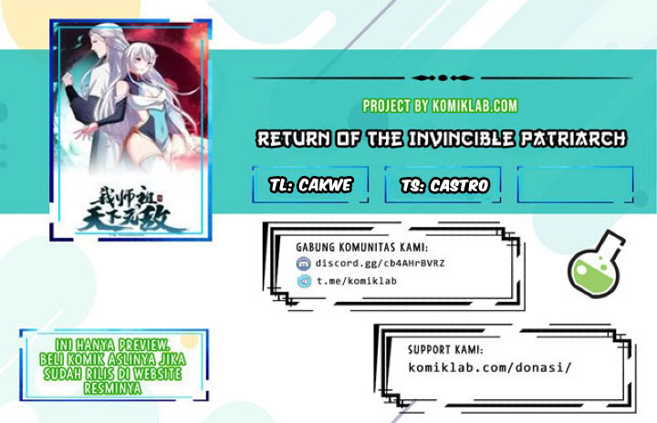 Return of the Invincible Patriarch Chapter 55 Bahasa Indonesia