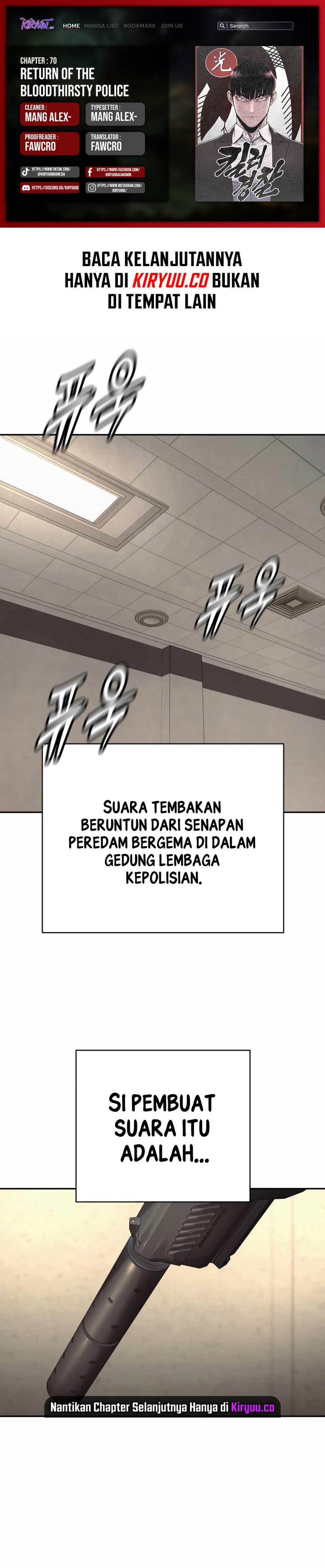 Return of the Bloodthirsty Police chapter 70