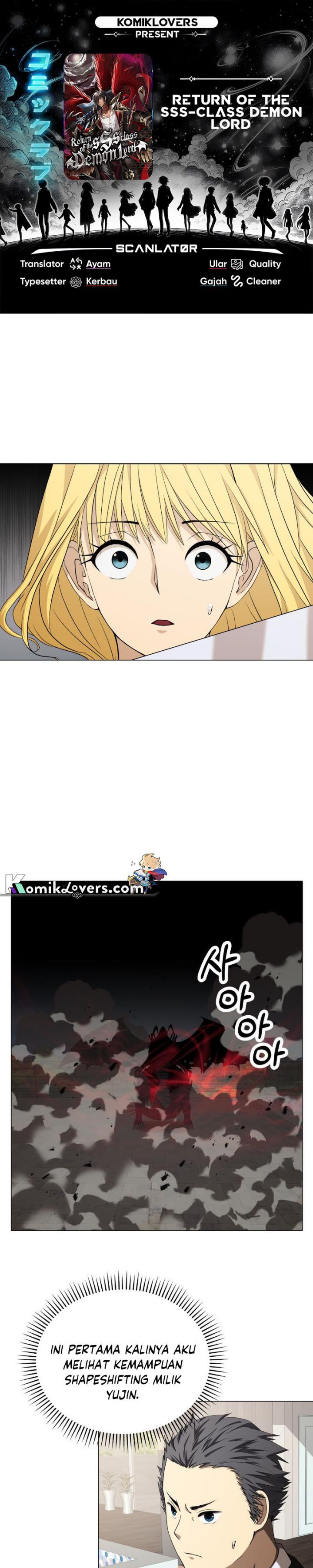 Return of the SSS-Class Demon Lord Chapter 19 Bahasa Indonesia