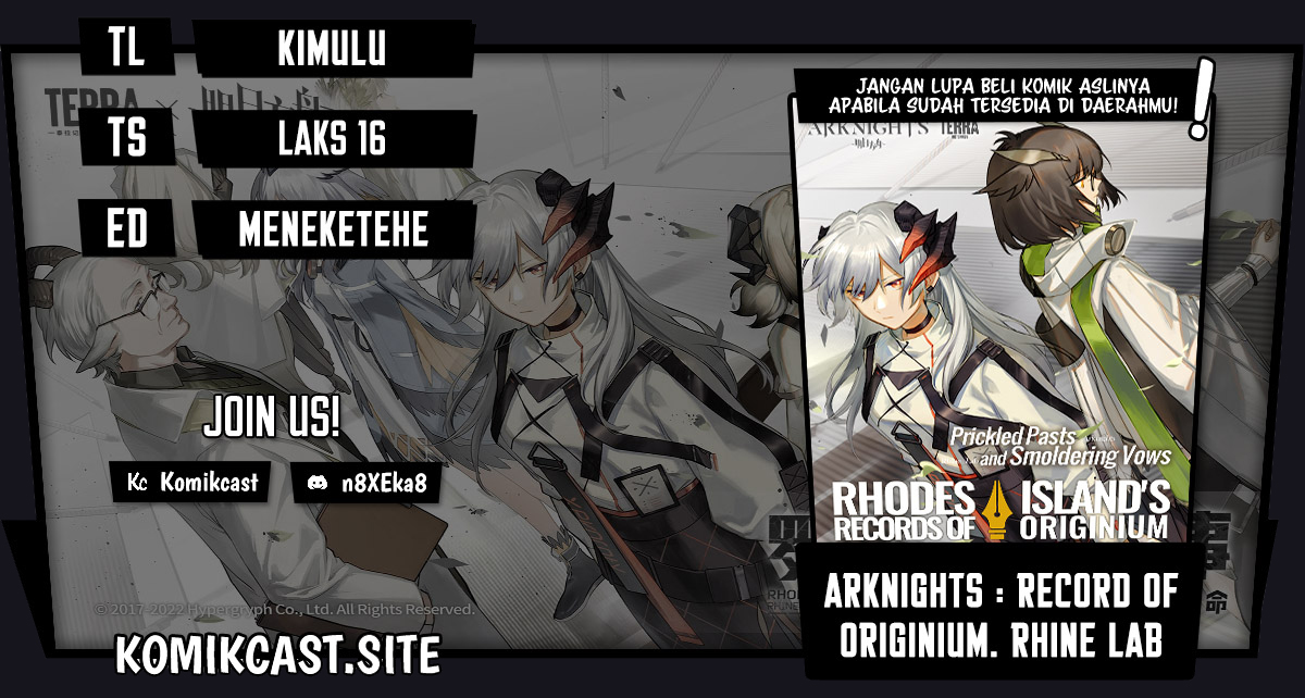 Rhodes Island’s Records Of Originium – Rhine Lab Chapter 00 Bahasa Indonesia