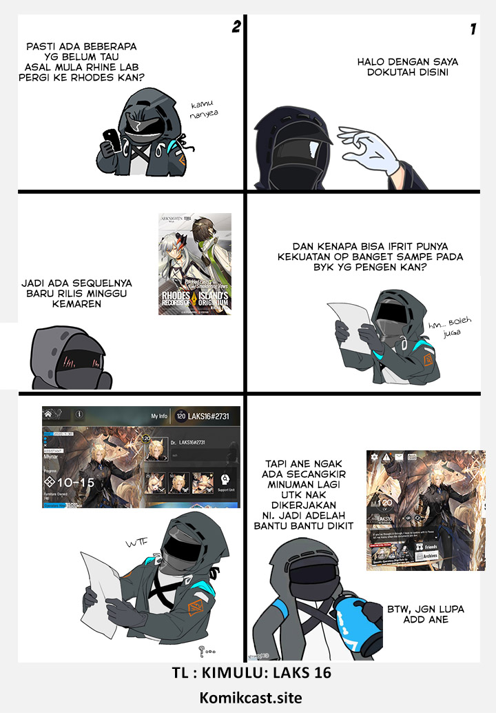 Rhodes Island’s Records Of Originium – Rhine Lab Chapter 00 Bahasa Indonesia