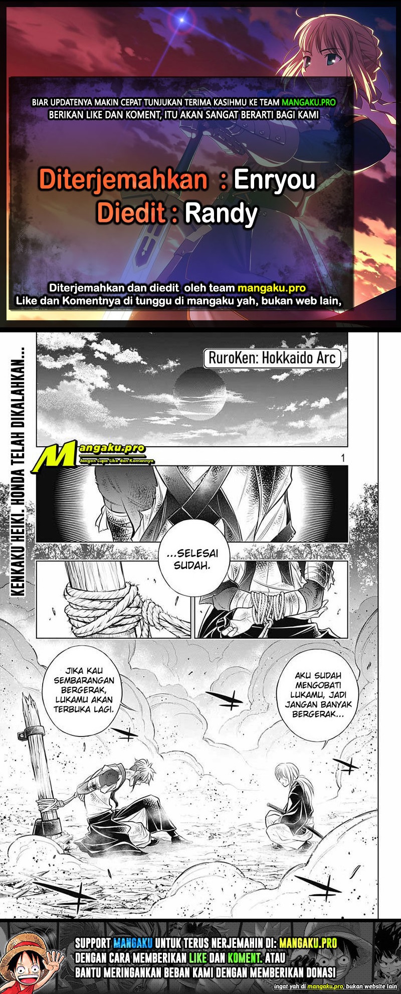 Rurouni Kenshin: Meiji Kenkaku Romantan – Hokkaido-hen chapter 34