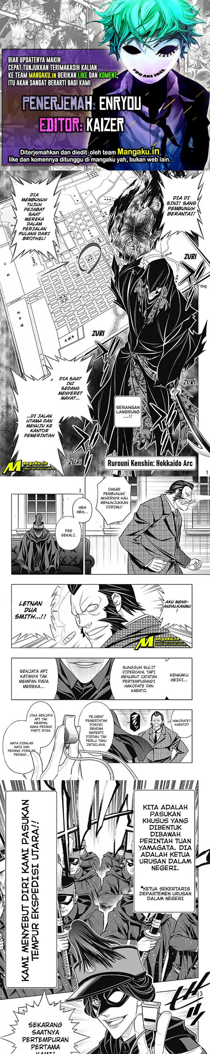 Rurouni Kenshin: Meiji Kenkaku Romantan – Hokkaido-hen Chapter 41.1 Bahasa Indonesia