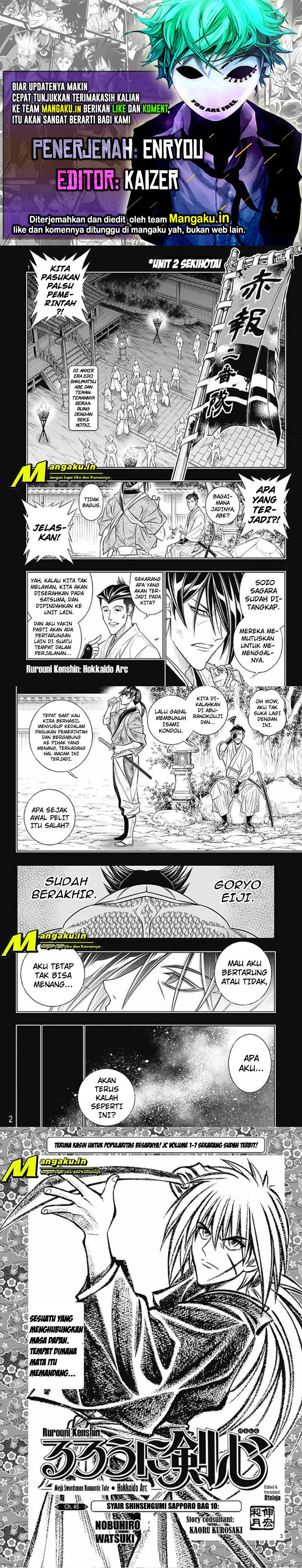 Rurouni Kenshin: Meiji Kenkaku Romantan – Hokkaido-hen chapter 45