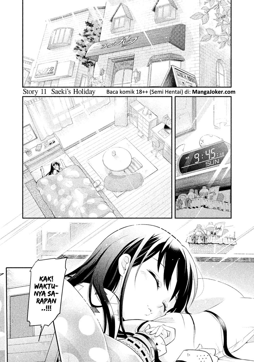 Saeki-san wa Nemutteru Chapter 11 Bahasa Indonesia