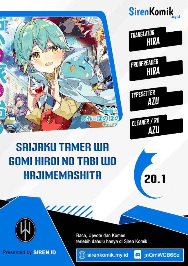 Saijaku Tamer wa Gomi Hiroi no Tabi wo Hajimemashita Chapter 20.1 Bahasa Indonesia