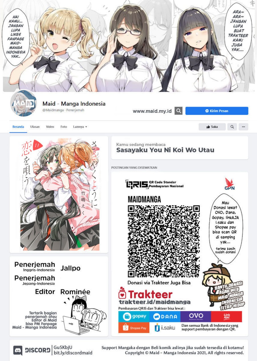 Sasayaku You ni Koi wo Utau Chapter 57 Bahasa Indonesia