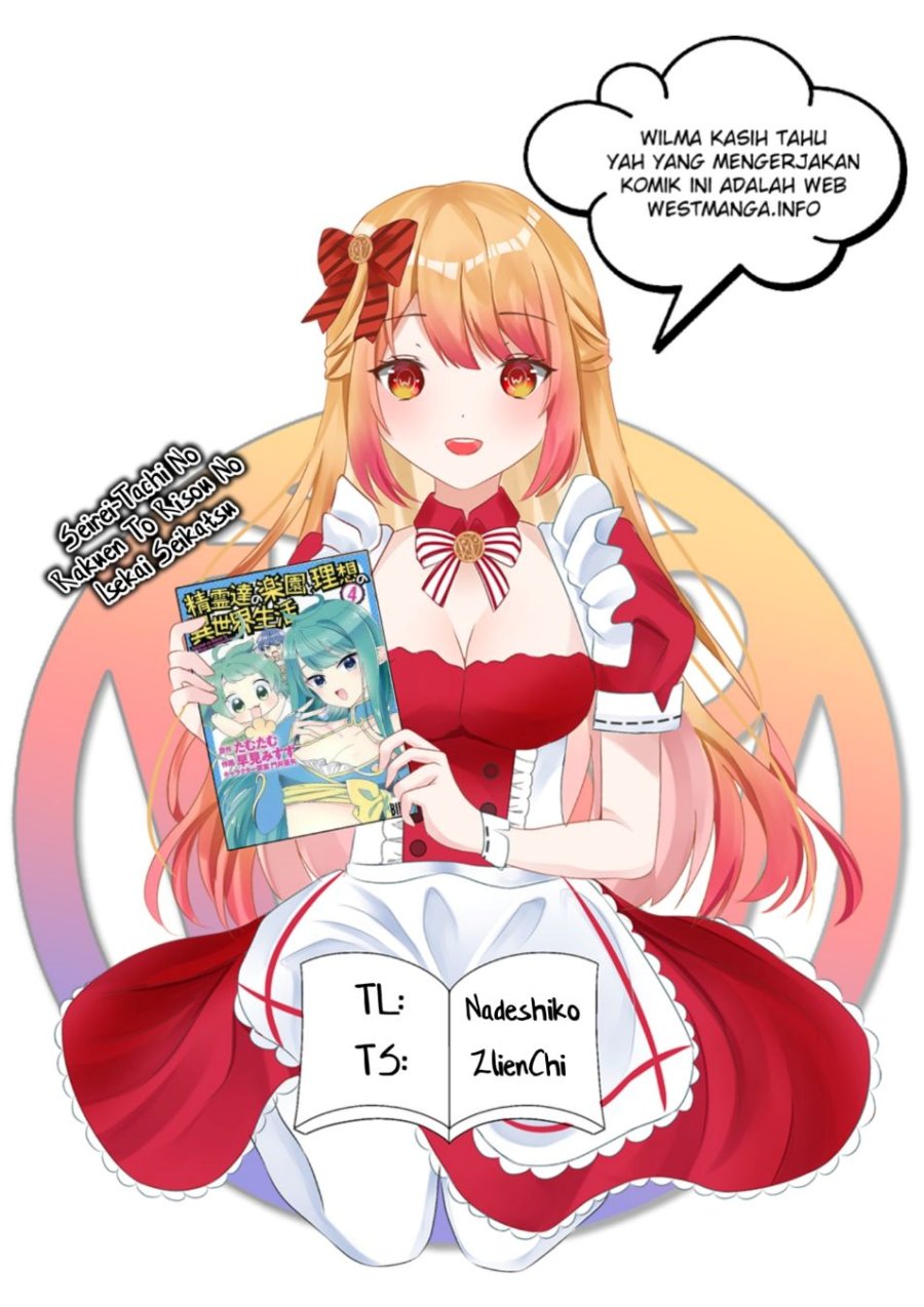 Seirei-tachi no Rakuen to Risou no Isekai Seikatsu Chapter 35 Bahasa Indonesia