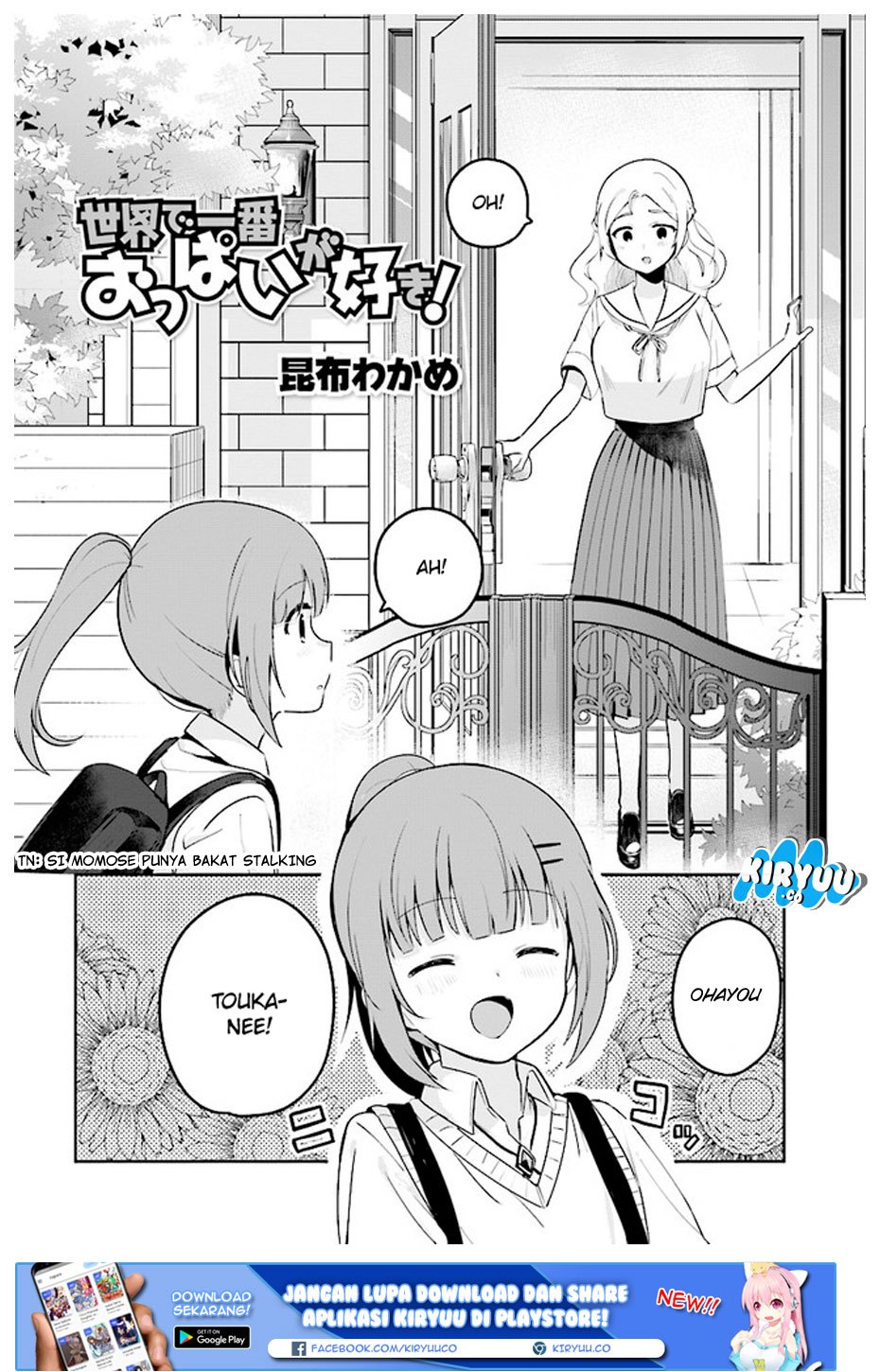Sekai de Ichiban Oppai ga Suki! Chapter 19 Bahasa Indonesia