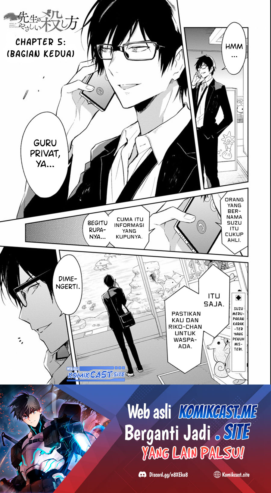 Sensei no Yasashii Koroshikata Chapter 05.3 Bahasa Indonesia