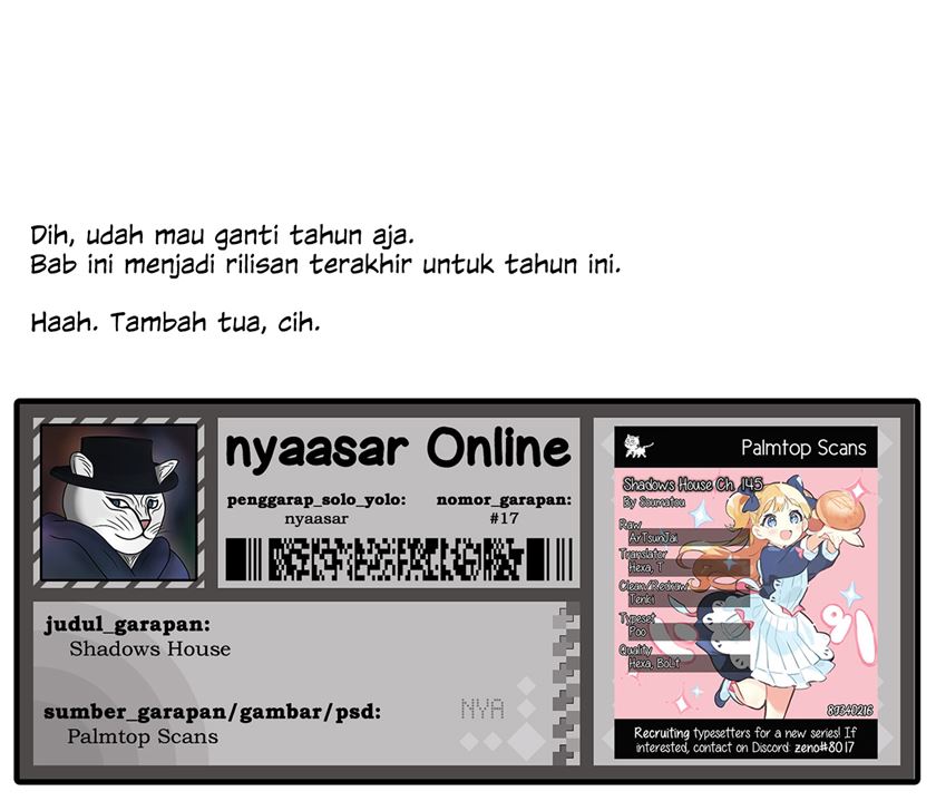 Shadows House Chapter 145 Bahasa Indonesia