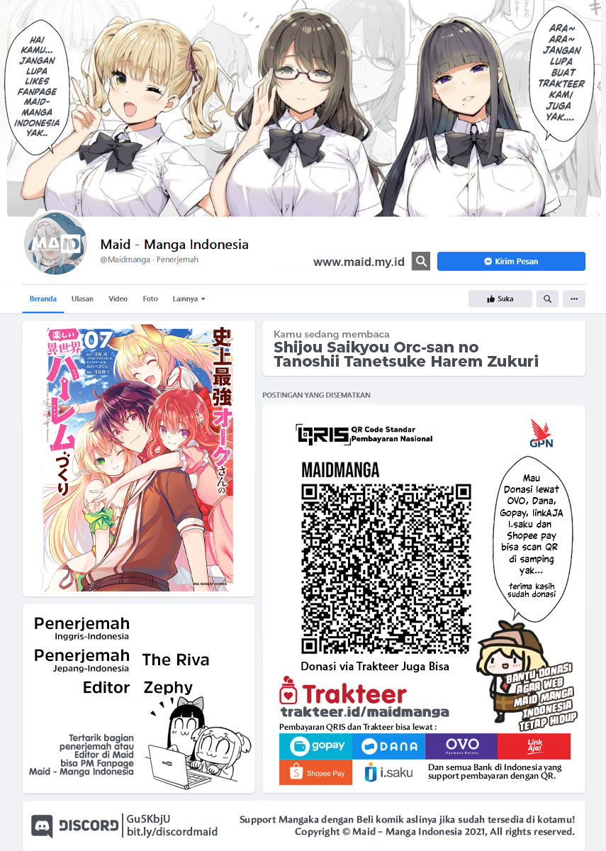 Shijou Saikyou Orc-san no Tanoshii Tanetsuke Harem Zukuri Chapter 76 Bahasa Indonesia