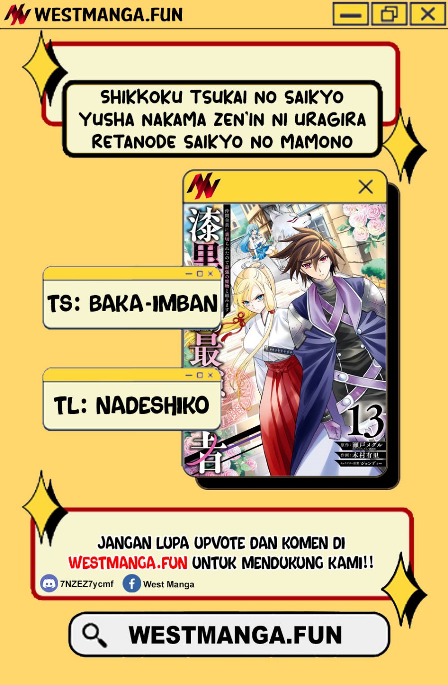 Shikkoku Tsukai no Saikyo Yusha Nakama Zen’in ni Uragira Retanode Saikyo no Mamono Chapter 85 Bahasa Indonesia