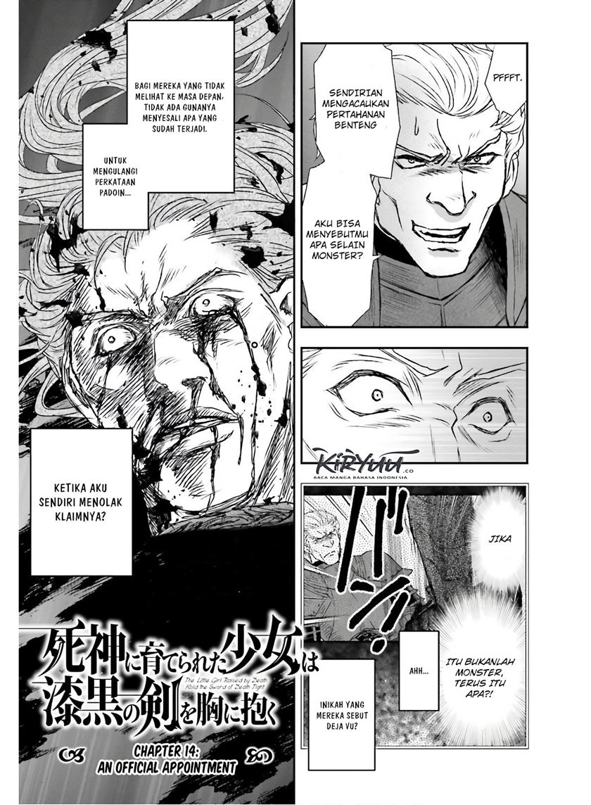 Shinigami ni Sodaterareta Shoujo wa Shikkoku no Tsurugi wo Mune ni Idaku chapter 14