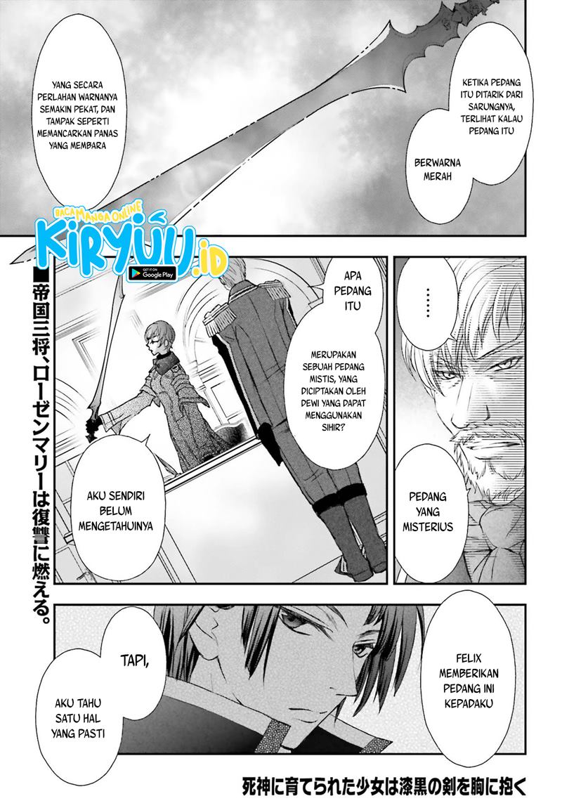 Shinigami ni Sodaterareta Shoujo wa Shikkoku no Tsurugi wo Mune ni Idaku Chapter 20 Bahasa Indonesia