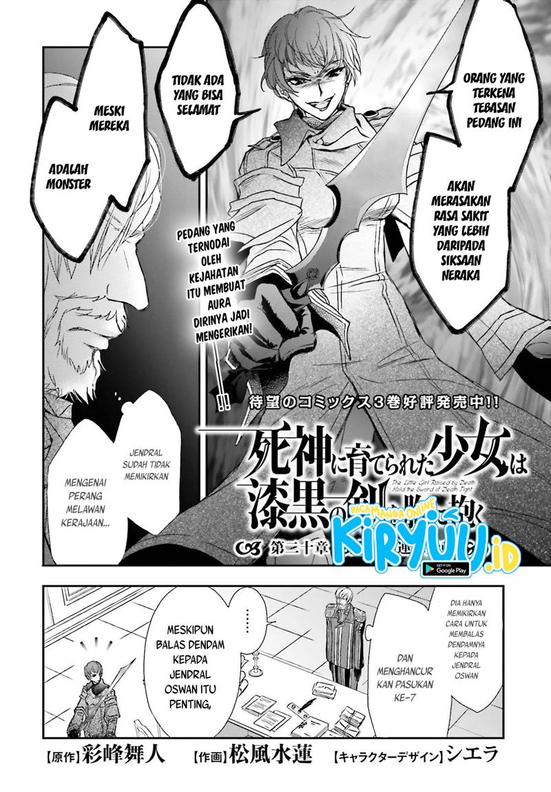Shinigami ni Sodaterareta Shoujo wa Shikkoku no Tsurugi wo Mune ni Idaku Chapter 20 Bahasa Indonesia