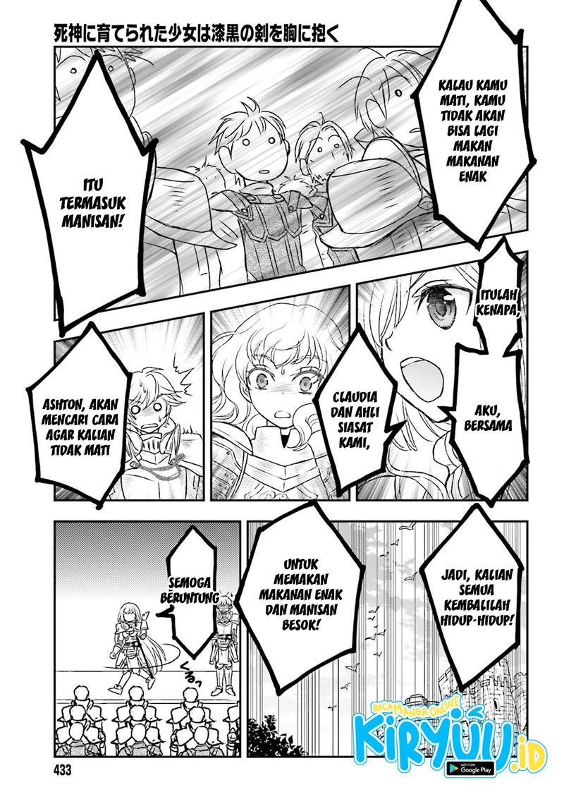 Shinigami ni Sodaterareta Shoujo wa Shikkoku no Tsurugi wo Mune ni Idaku Chapter 20 Bahasa Indonesia