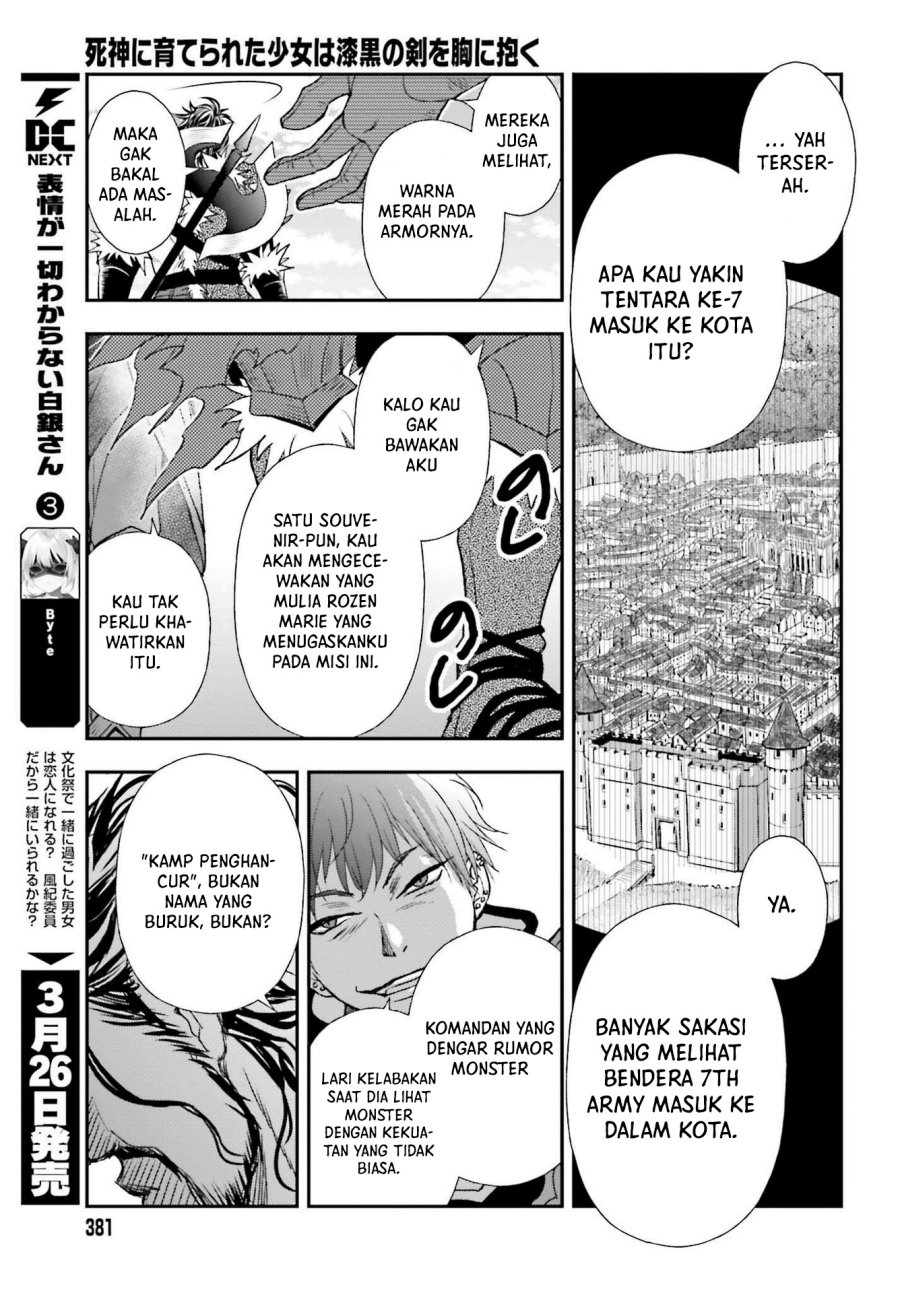 Shinigami ni Sodaterareta Shoujo wa Shikkoku no Tsurugi wo Mune ni Idaku Chapter 27 Bahasa Indonesia