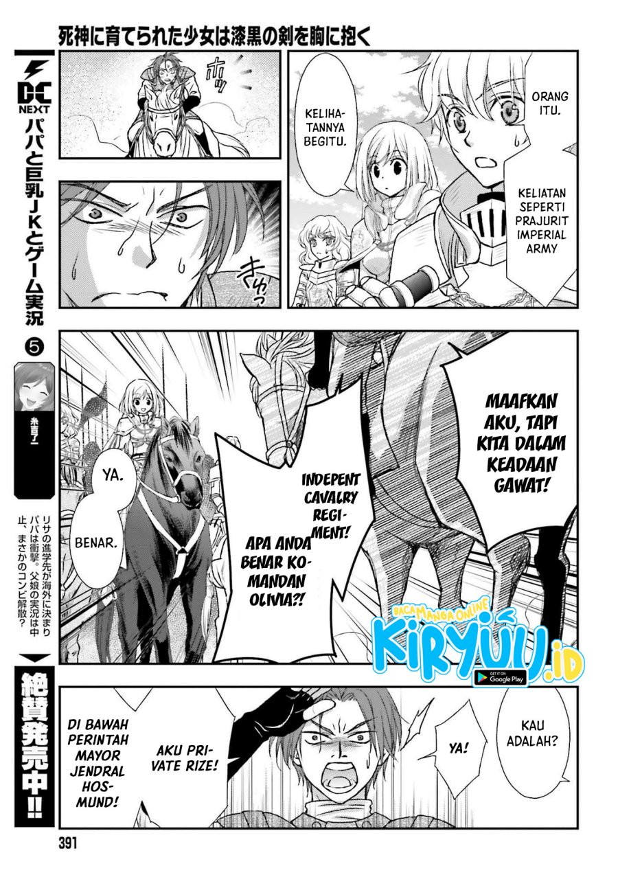 Shinigami ni Sodaterareta Shoujo wa Shikkoku no Tsurugi wo Mune ni Idaku Chapter 27 Bahasa Indonesia