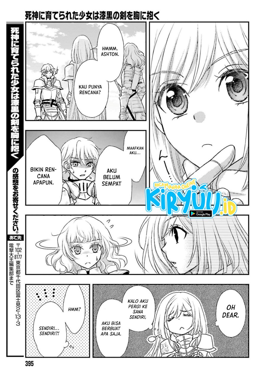 Shinigami ni Sodaterareta Shoujo wa Shikkoku no Tsurugi wo Mune ni Idaku Chapter 27 Bahasa Indonesia