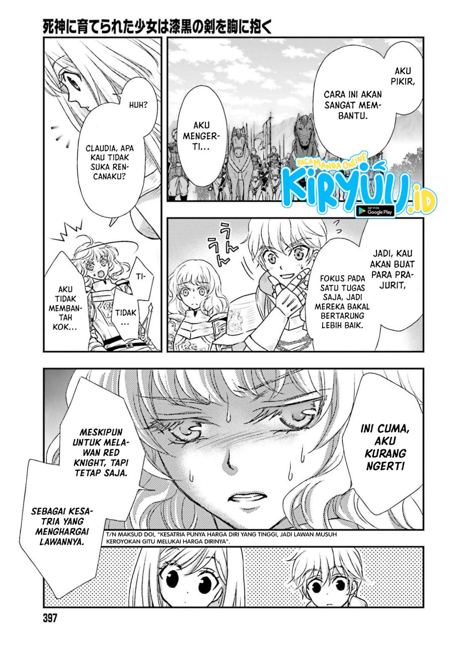 Shinigami ni Sodaterareta Shoujo wa Shikkoku no Tsurugi wo Mune ni Idaku Chapter 27 Bahasa Indonesia