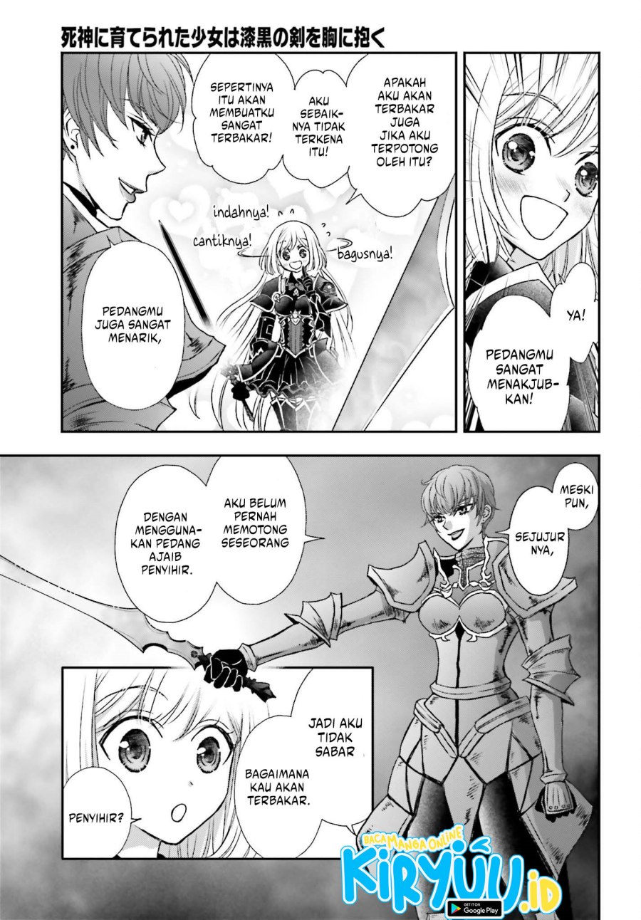 Shinigami ni Sodaterareta Shoujo wa Shikkoku no Tsurugi wo Mune ni Idaku Chapter 38 Bahasa Indonesia