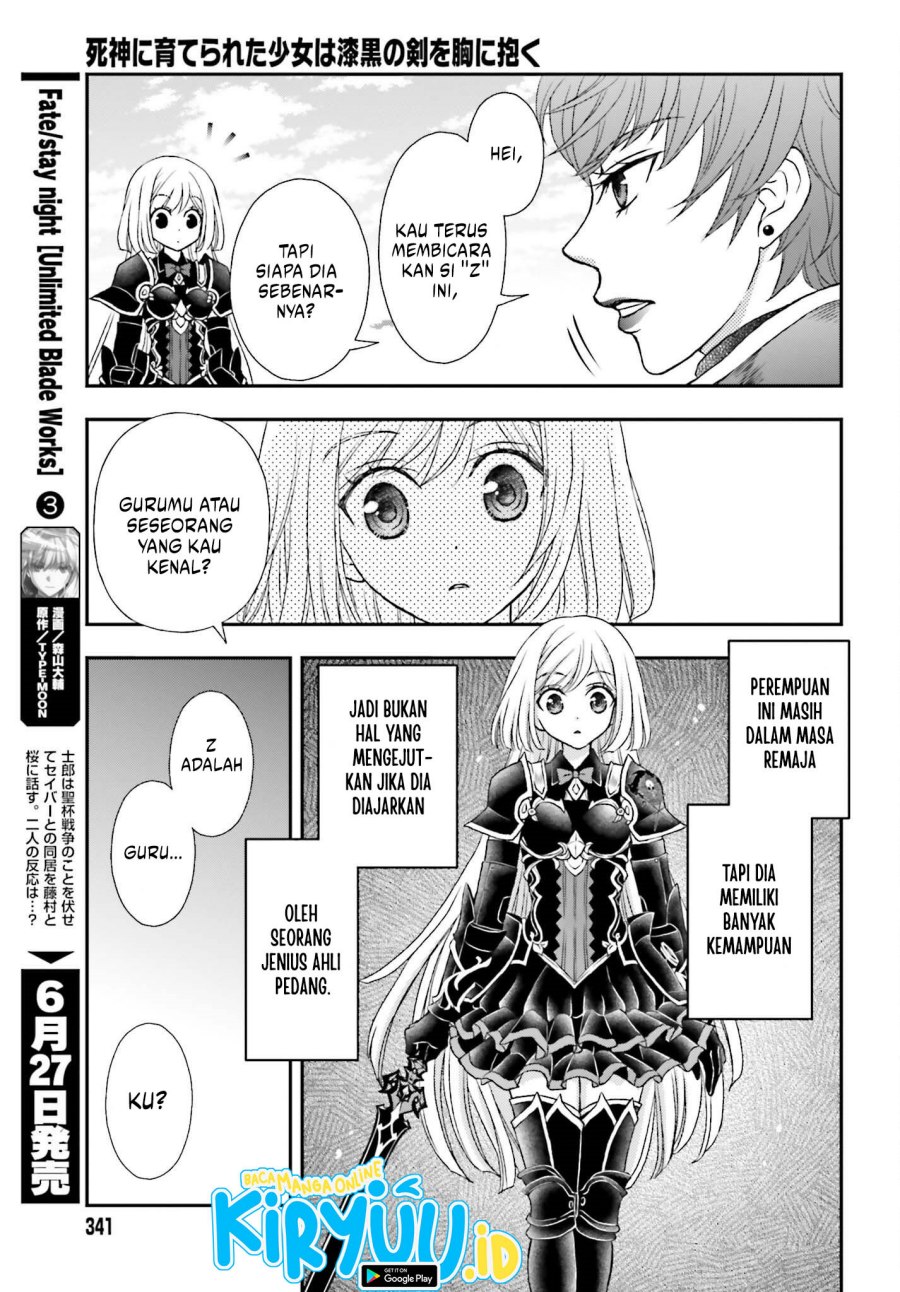 Shinigami ni Sodaterareta Shoujo wa Shikkoku no Tsurugi wo Mune ni Idaku Chapter 38 Bahasa Indonesia