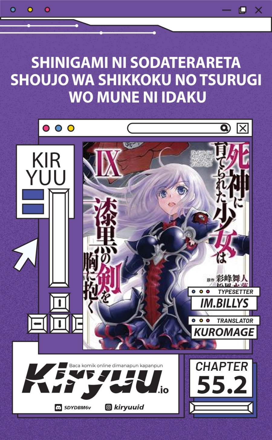 Shinigami Ni Sodaterareta Shoujo Wa Shikkoku No Tsurugi Wo Mune Ni Idaku — Chapter 55.2, halaman 1