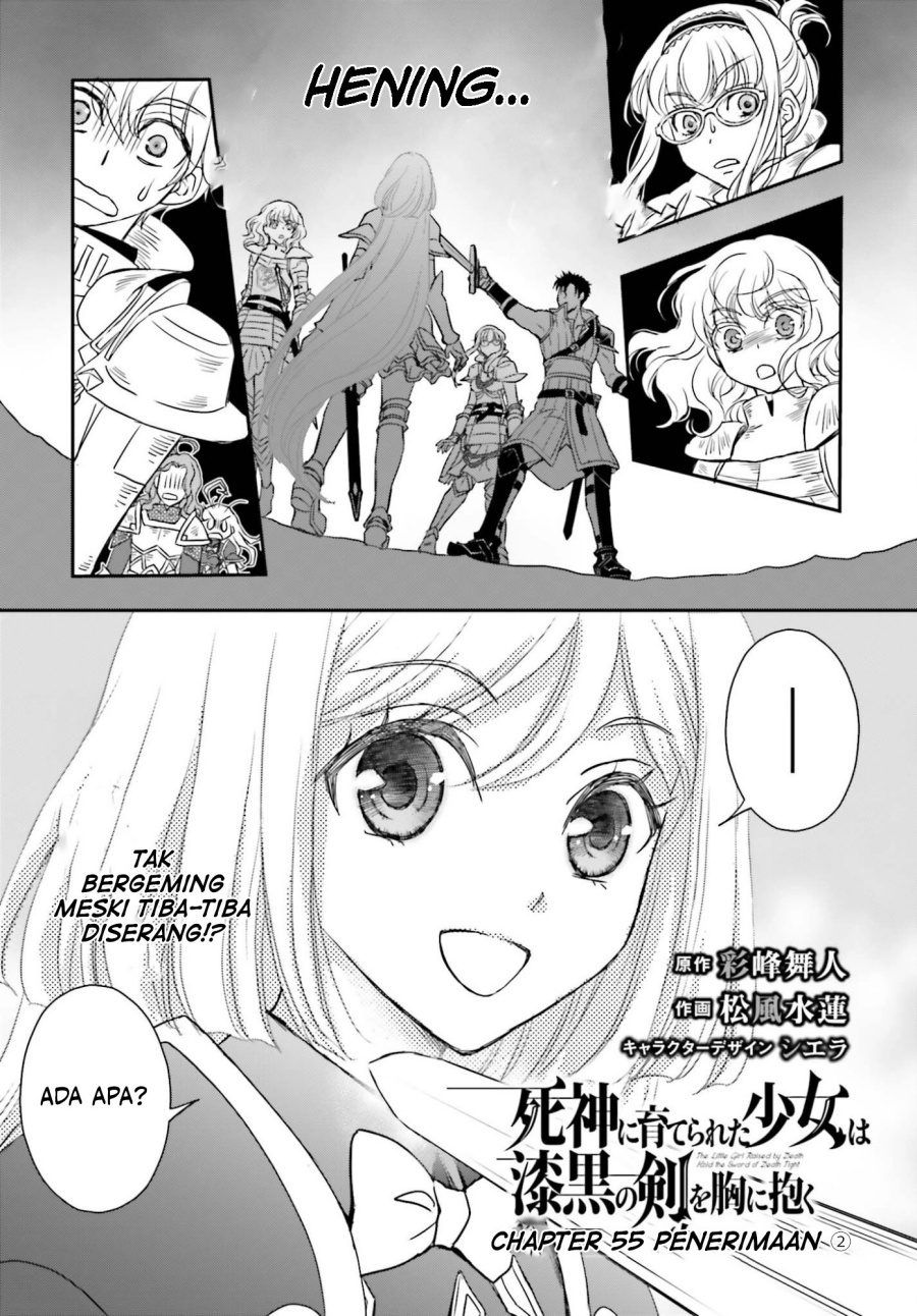 Shinigami Ni Sodaterareta Shoujo Wa Shikkoku No Tsurugi Wo Mune Ni Idaku — Chapter 55.2, halaman 2