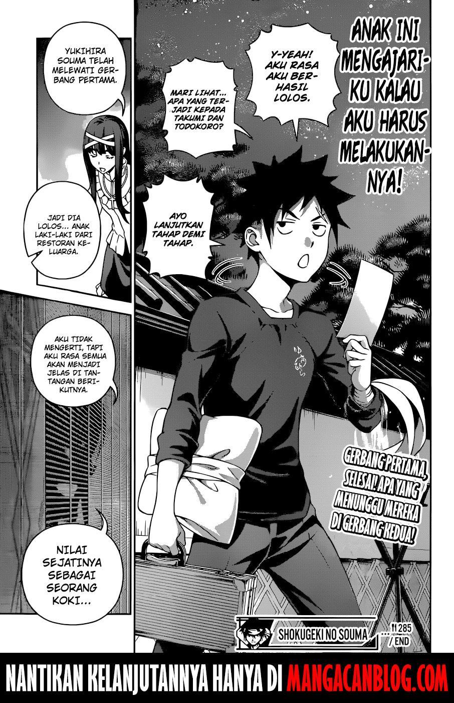 Shokugeki no Souma Chapter 285 Bahasa Indonesia