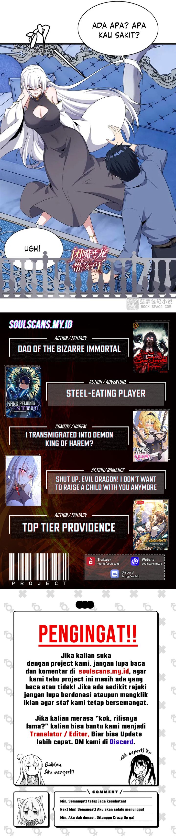 Shut Up, Evil Dragon! I Don’t Want to Raise a Child with You Anymore Chapter 70 Bahasa Indonesia