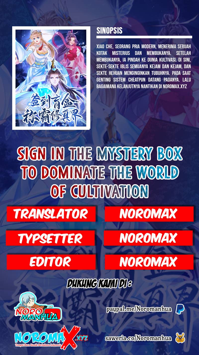 Sign in the Mystery Box to Dominate the World of Cultivation Chapter 52 Bahasa Indonesia