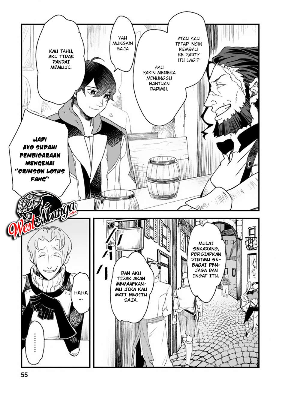 Sono Monban, Saikyou Nitsuki: Tsuihou Sareta Bougyo Ryoku 9999 no Senshi, Outo no Monban Toshite Musou Suru Chapter 02.2 Bahasa Indonesia