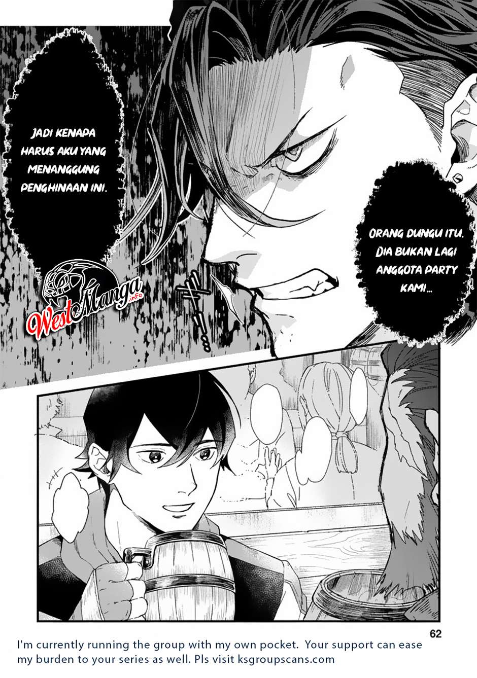 Sono Monban, Saikyou Nitsuki: Tsuihou Sareta Bougyo Ryoku 9999 no Senshi, Outo no Monban Toshite Musou Suru Chapter 02.2 Bahasa Indonesia