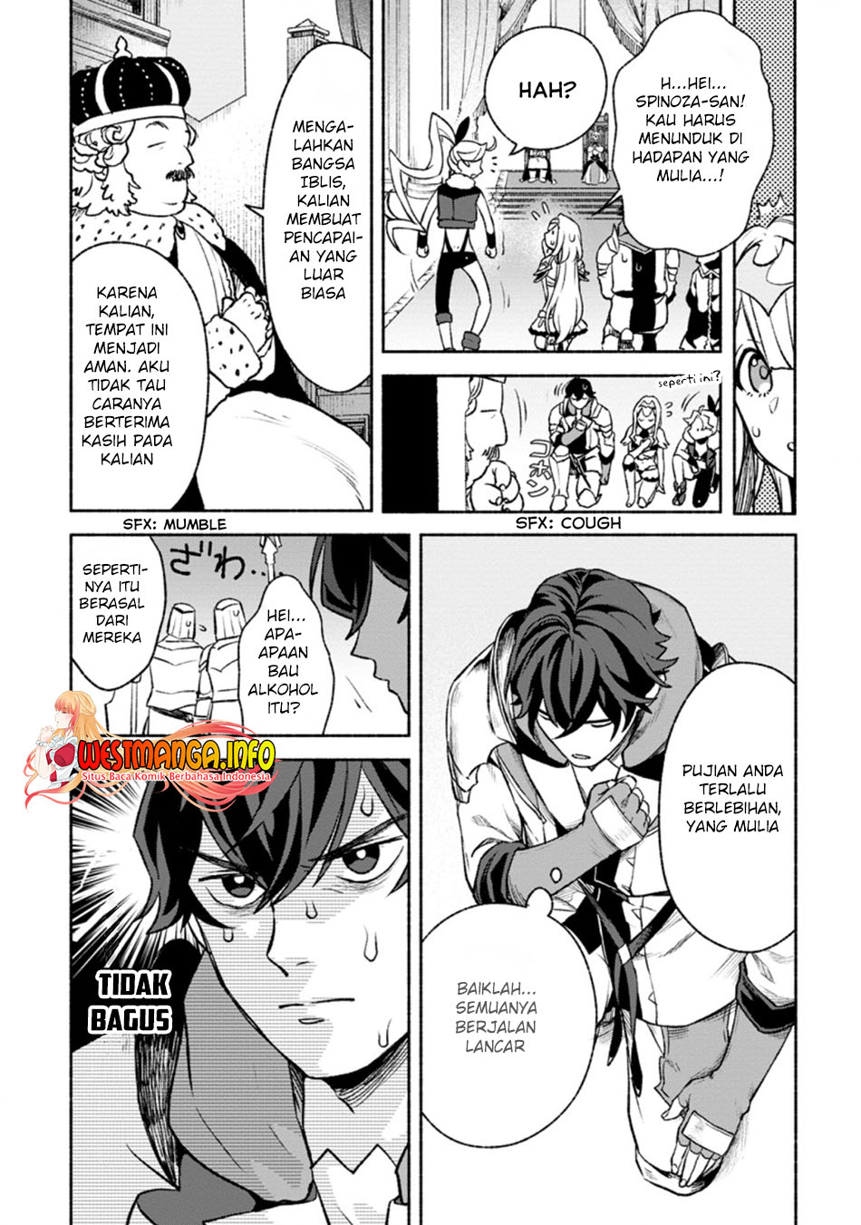 Sono Monban, Saikyou Nitsuki: Tsuihou Sareta Bougyo Ryoku 9999 no Senshi, Outo no Monban Toshite Musou Suru Chapter 14.1 Bahasa Indonesia