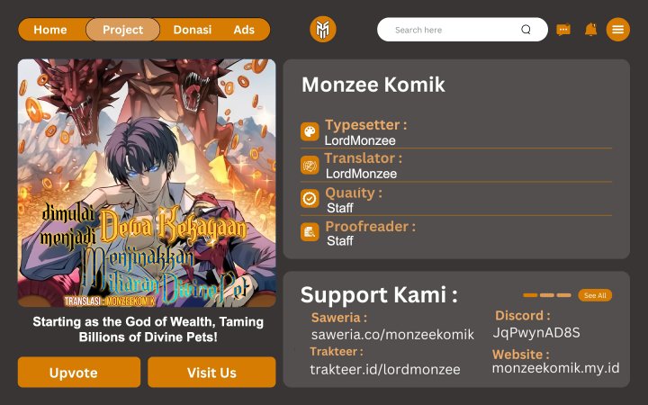 Start by changing your job to the God of Wealth and taming billions of divine pets! chapter 14