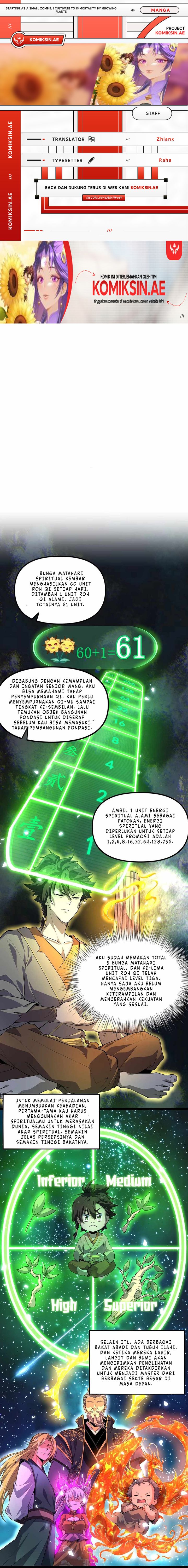 Starting as a Small Zombie, I Cultivate to Immortality by Growing Plants Chapter 06 Bahasa Indonesia