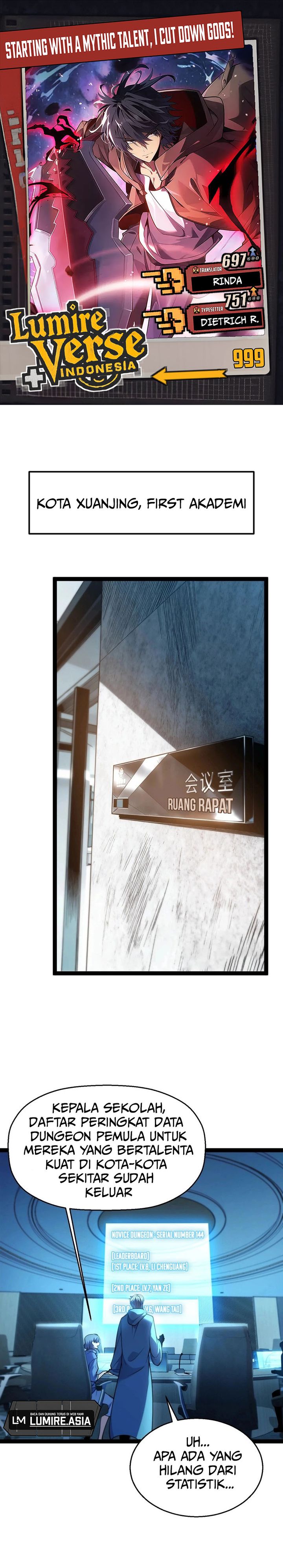 Starting with a Mythic Talent, I Cut Down Gods! Chapter 07 Bahasa Indonesia