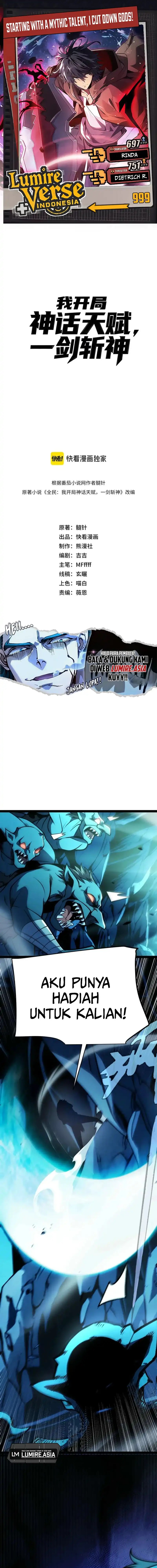 Starting with a Mythic Talent, I Cut Down Gods! Chapter 08 Bahasa Indonesia