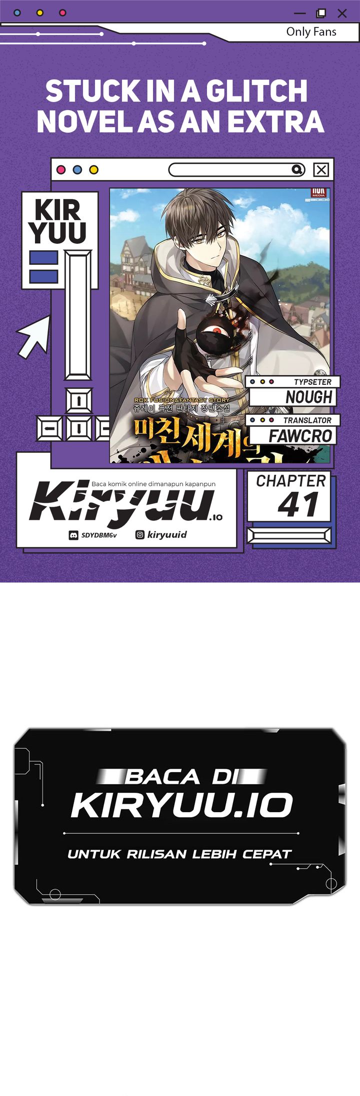 Stuck in a Glitch Novel as an Extra Chapter 41 Bahasa Indonesia