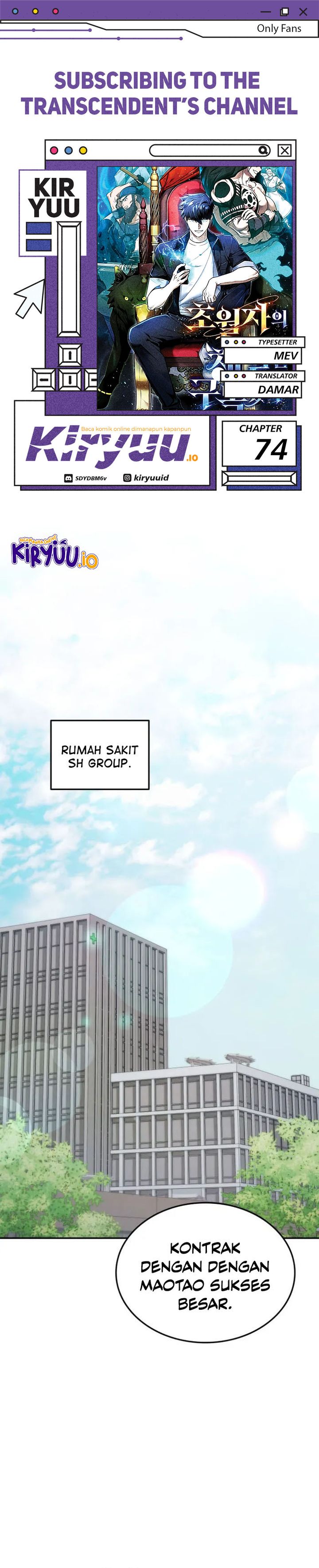 Subscribing to the Transcendent’s Channel Chapter 74 Bahasa Indonesia